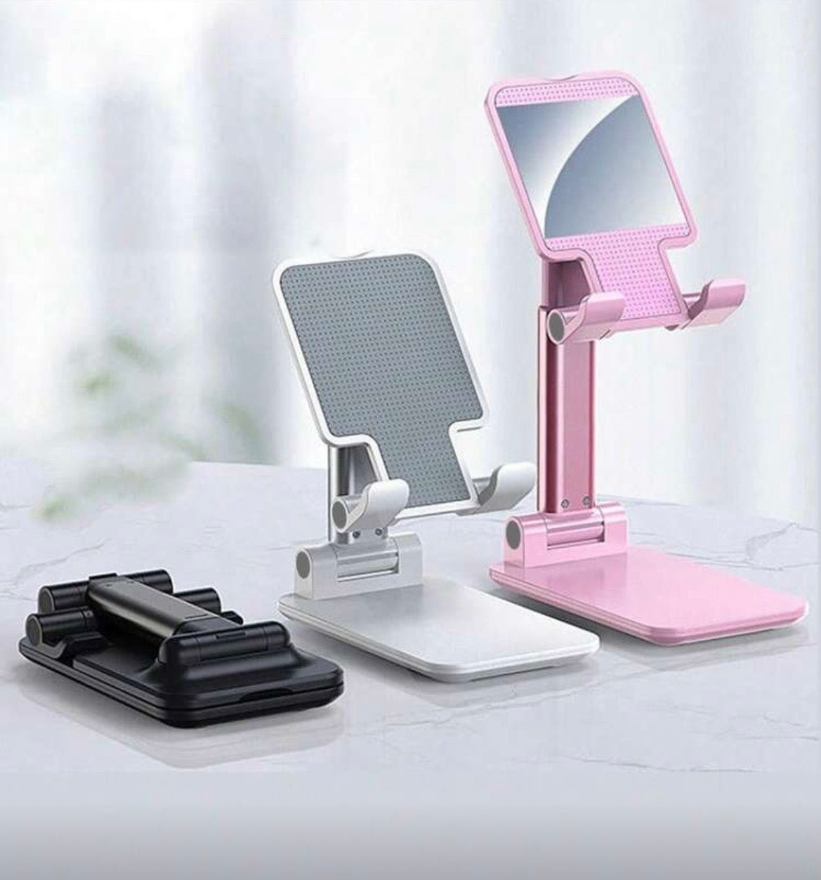 Support Téléphone Pliable Réglable – Compatible iPhone & Android