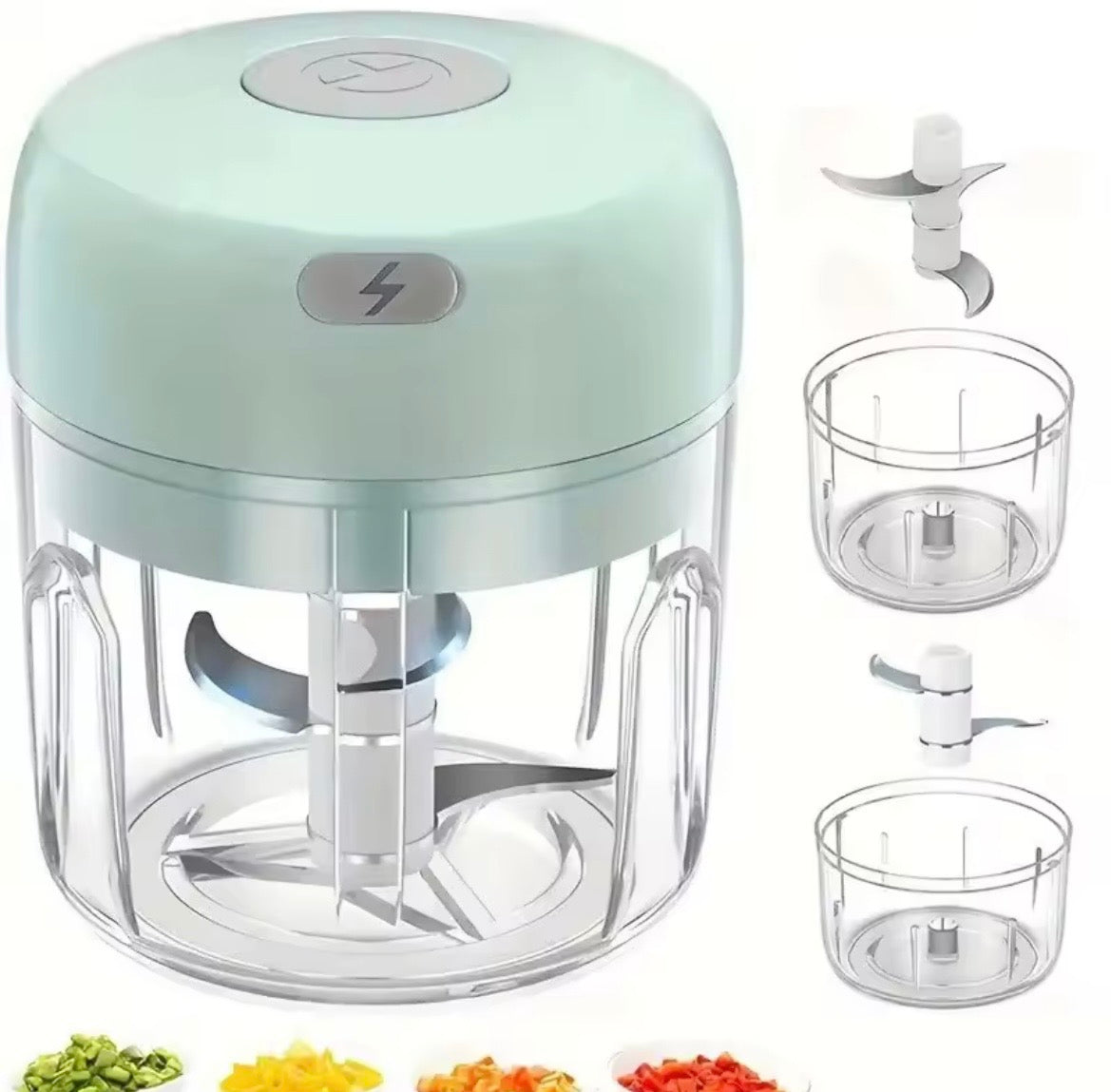 Mini hachoir électrique multifonction – Rapide & pratique