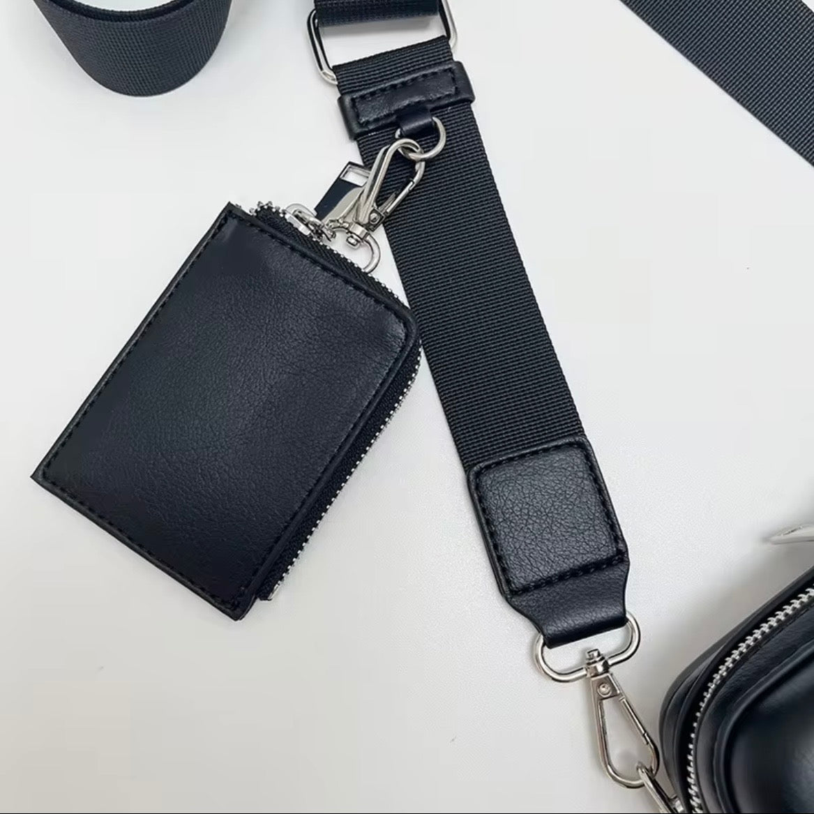 Sac Bandoulière Minimaliste avec Pochette Assortie