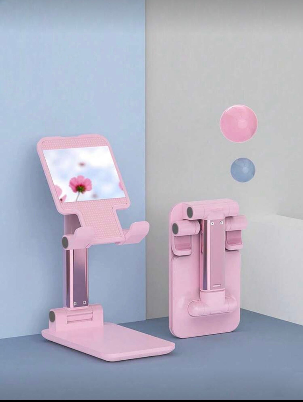 Support Téléphone Pliable Réglable – Compatible iPhone & Android